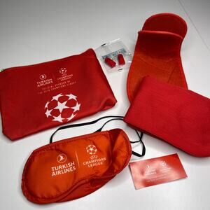 Turkish Airlines UEFA Champions League Final Flight Amenity Travel Kit Pouch NEW